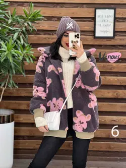 خرید اینترنتی کاپشن تدی طرحدار پایین کش کد 2191 در ونوس مد