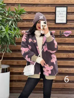 خرید اینترنتی کاپشن تدی طرحدار پایین کش کد 2191 در ونوس مد