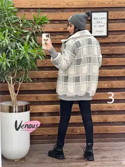 خرید اینترنتی کاپشن تدی طرحدار پایین کش کد 2191 در ونوس مد