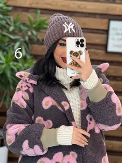 خرید اینترنتی کاپشن تدی طرحدار پایین کش کد 2191 در ونوس مد