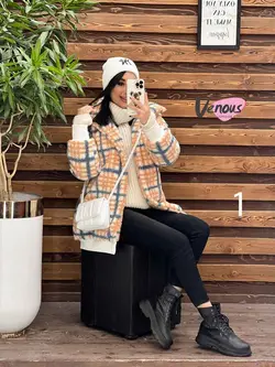 خرید اینترنتی کاپشن تدی طرحدار پایین کش کد 2191 در ونوس مد