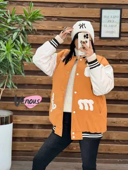 کاپشن بیسبالی آستین چرم کد 2198 شیک و خاص درمجموعه ونوس مد