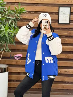 کاپشن بیسبالی آستین چرم کد 2198 شیک و خاص درمجموعه ونوس مد