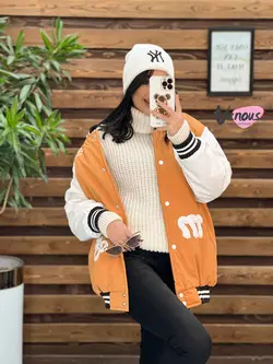 کاپشن بیسبالی آستین چرم کد 2198 شیک و خاص درمجموعه ونوس مد