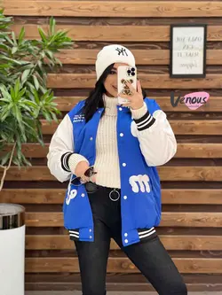 کاپشن بیسبالی آستین چرم کد 2198 شیک و خاص درمجموعه ونوس مد