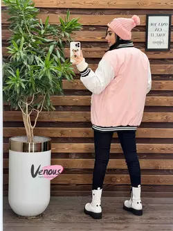 کاپشن بیسبالی آستین چرم کد 2198 شیک و خاص درمجموعه ونوس مد