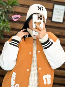 کاپشن بیسبالی آستین چرم کد 2198 شیک و خاص درمجموعه ونوس مد