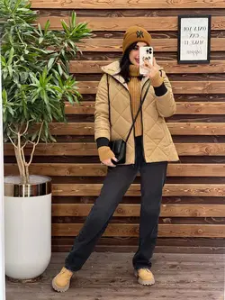 خرید اینترنتی کاپشن لوزی دوزی آستین کشبافت کد 2208  ونوس مد