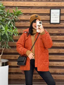 خرید اینترنتی کاپشن لوزی دوزی کلاه دورس کد 2218 ونوس مد