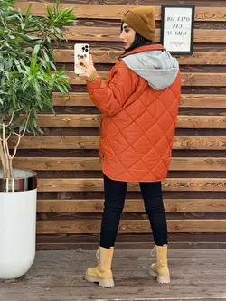 خرید اینترنتی کاپشن لوزی دوزی کلاه دورس کد 2218 ونوس مد