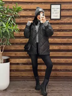 خرید اینترنتی کاپشن لوزی دوزی کلاه دورس کد 2218 ونوس مد