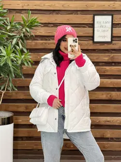 خرید اینترنتی کاپشن لوزی دوزی کلاه دورس کد 2218 ونوس مد