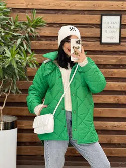 خرید اینترنتی کاپشن لوزی دوزی کلاه دورس کد 2218 ونوس مد