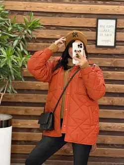 خرید اینترنتی کاپشن لوزی دوزی کلاه دورس کد 2218 ونوس مد