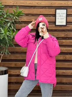 خرید اینترنتی کاپشن لوزی دوزی کلاه دورس کد 2218 ونوس مد