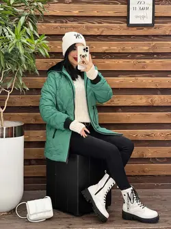 کاپشن لوزی دوزی دوجیب کد 2225 شیک و خاص در ونوس مد