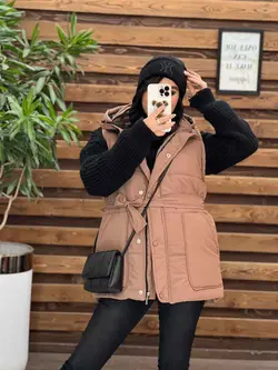 خرید اینترنتی پافر سیلیکونی کمردار کد 2252 فروشگاه ونوس مد