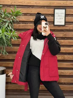 خرید اینترنتی پافر سیلیکونی کمردار کد 2252 فروشگاه ونوس مد