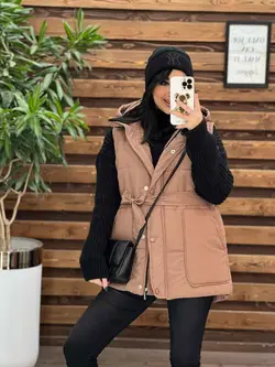 خرید اینترنتی پافر سیلیکونی کمردار کد 2252 فروشگاه ونوس مد