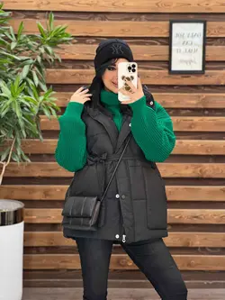 خرید اینترنتی پافر سیلیکونی کمردار کد 2252 فروشگاه ونوس مد