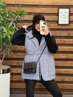 خرید اینترنتی پافر سیلیکونی کمردار کد 2252 فروشگاه ونوس مد