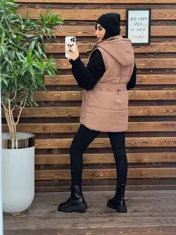 خرید اینترنتی پافر سیلیکونی کمردار کد 2252 فروشگاه ونوس مد