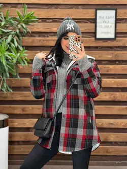 پالتو چهارخونه داخل خز کد 2268 خریدحضوری و انلاین در ونوس مد