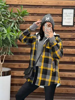 پالتو چهارخونه داخل خز کد 2268 خریدحضوری و انلاین در ونوس مد