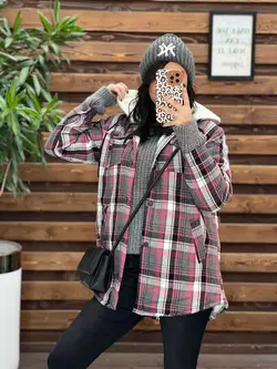 پالتو چهارخونه داخل خز کد 2268 خریدحضوری و انلاین در ونوس مد