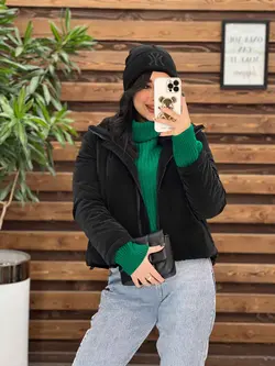 کاپشن کوتاه سیلیکونی دوجیب کد 2265 شیک و جذاب در ونوس مد