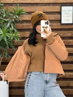 کاپشن کوتاه سیلیکونی دوجیب کد 2265 شیک و جذاب در ونوس مد