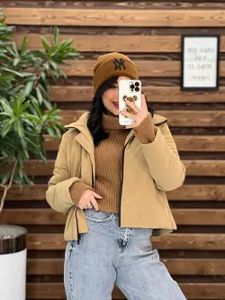 کاپشن کوتاه سیلیکونی دوجیب کد 2265 شیک و جذاب در ونوس مد