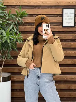 کاپشن کوتاه سیلیکونی دوجیب کد 2265 شیک و جذاب در ونوس مد