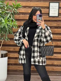 شکت چهارخونه بغل دکمه کد 2296 شیک و خاص در مجموعه ونوس مد