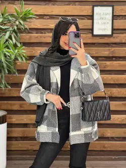 شکت چهارخونه بغل دکمه کد 2296 شیک و خاص در مجموعه ونوس مد