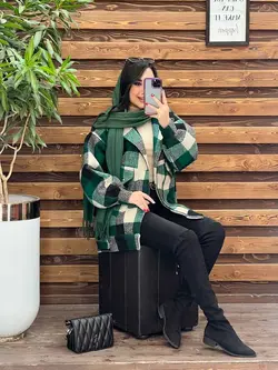 شکت چهارخونه بغل دکمه کد 2296 شیک و خاص در مجموعه ونوس مد