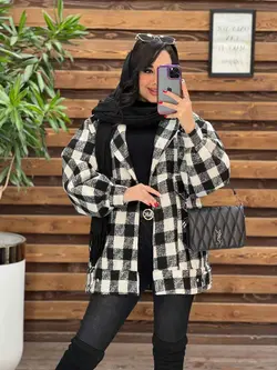 شکت چهارخونه بغل دکمه کد 2296 شیک و خاص در مجموعه ونوس مد