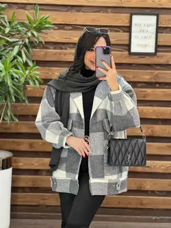 شکت چهارخونه بغل دکمه کد 2296 شیک و خاص در مجموعه ونوس مد