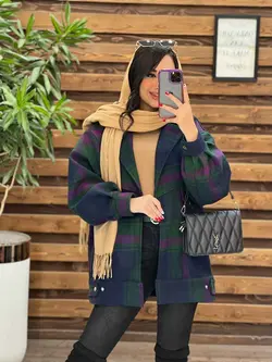 شکت چهارخونه بغل دکمه کد 2296 شیک و خاص در مجموعه ونوس مد