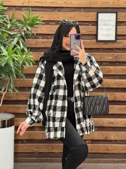 شکت چهارخونه بغل دکمه کد 2296 شیک و خاص در مجموعه ونوس مد