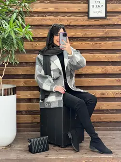 شکت چهارخونه بغل دکمه کد 2296 شیک و خاص در مجموعه ونوس مد