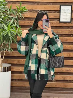 شکت چهارخونه بغل دکمه کد 2296 شیک و خاص در مجموعه ونوس مد