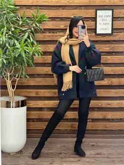 شکت چهارخونه بغل دکمه کد 2296 شیک و خاص در مجموعه ونوس مد