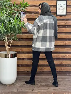 شکت چهارخونه بغل دکمه کد 2296 شیک و خاص در مجموعه ونوس مد