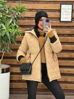 خرید اینترنتی کاپشن دوخت گلدونی آستنی کش بافت  کد 2302 ونوس