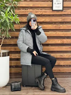 خرید اینترنتی کاپشن دوخت گلدونی آستنی کش بافت  کد 2302 ونوس