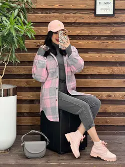 شکت چهارخونه جلودکمه کد 2323 شیک و جذاب در مجموعه ونوس مد