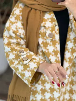 پالتو پیچازی دکمه چوبی کد 2330 شک و خاص در مجموعه ونوس مد