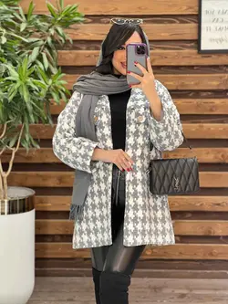 پالتو پیچازی دکمه چوبی کد 2330 شک و خاص در مجموعه ونوس مد