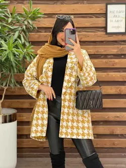 پالتو پیچازی دکمه چوبی کد 2330 شک و خاص در مجموعه ونوس مد